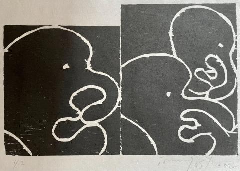 Grotesker, träsnitt, 24 x 37 cm