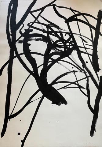 Grenverk, Tusch på papper, 90 x 63 cm