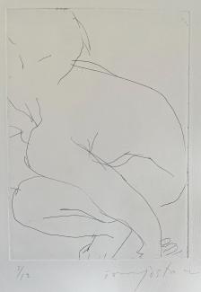 Kvinna, etsning, 30 x 22 cm