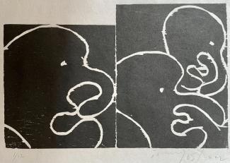 Grotesker, träsnitt, 24 x 37 cm