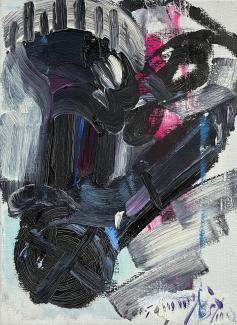 Hårtork, olja på duk, 33 x 24 cm